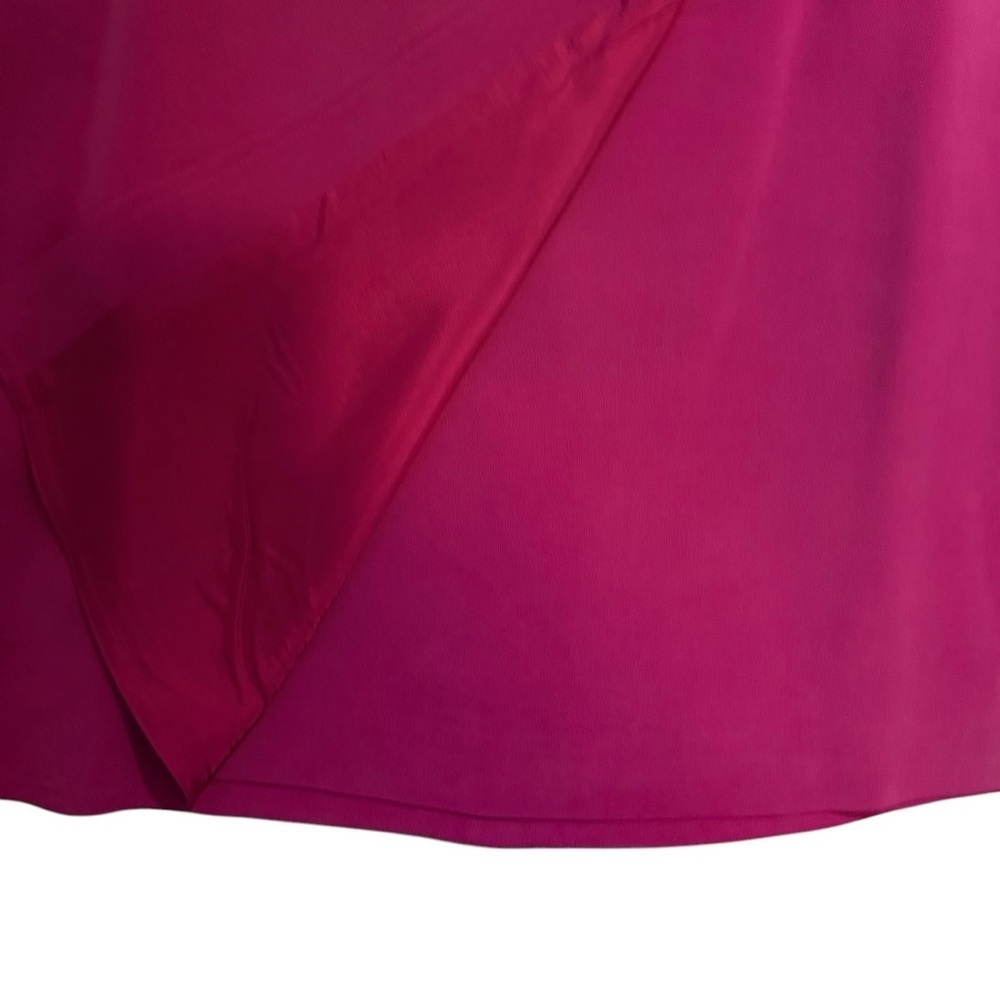 Vintage Liz Claiborne 100% Silk Faux Sarong Knee Length Skirt Sz 16 - Picture 4 of 7